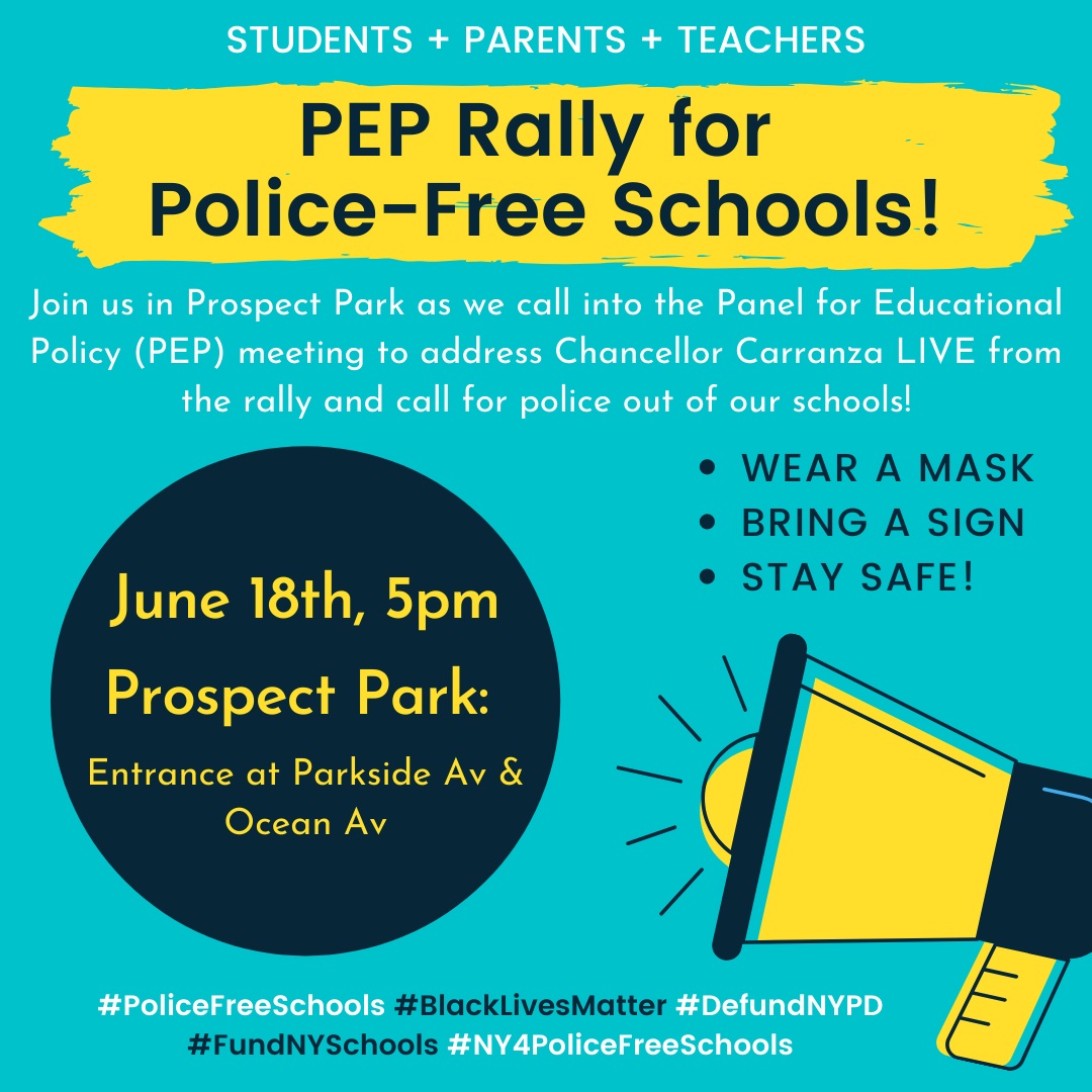 PEP Rally for PoliceFree Schools Teachers Unite